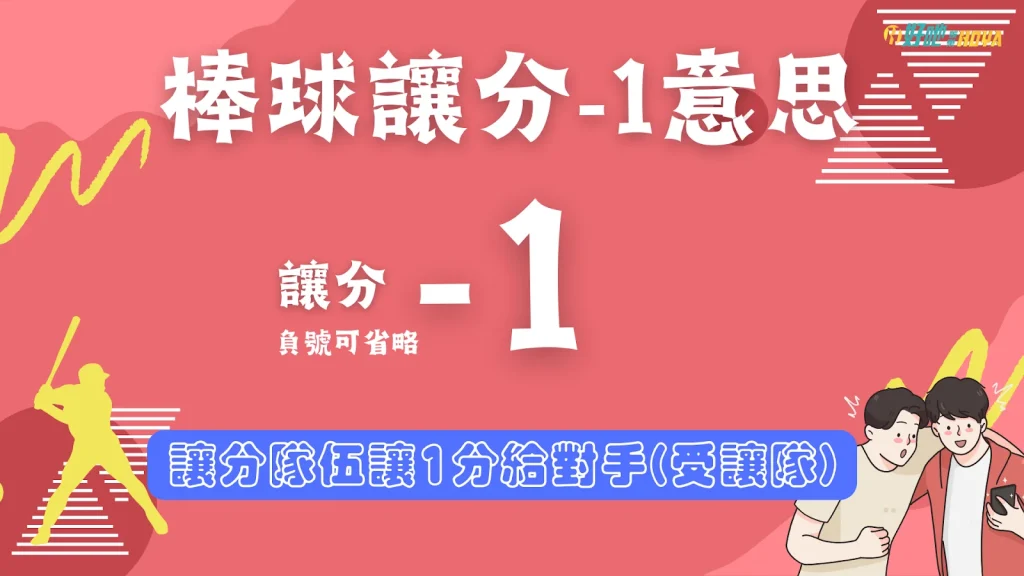 棒球讓分-1意思 讓分-1意思 受讓一分輸意思